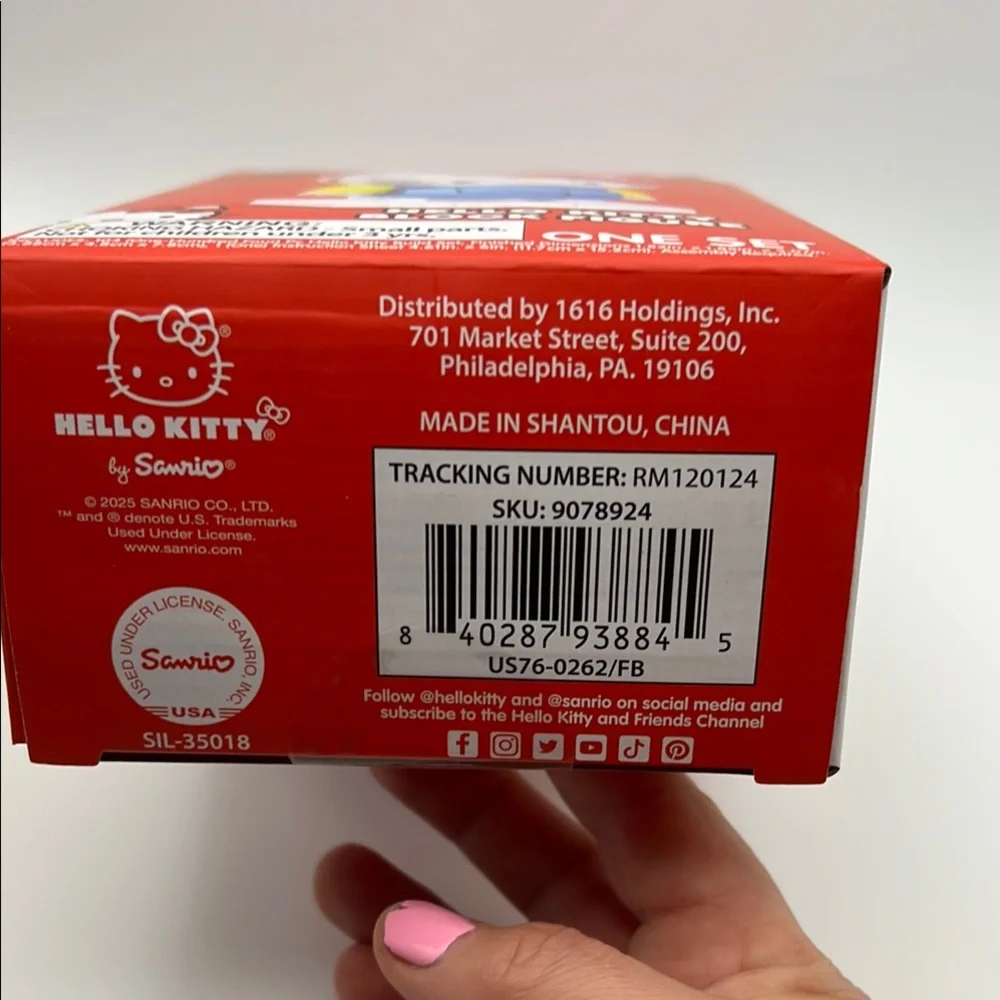 Hello Kitty Red and Blue Building Blocks Set